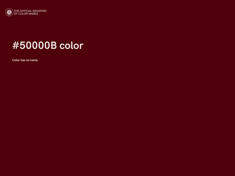 #50000B color image