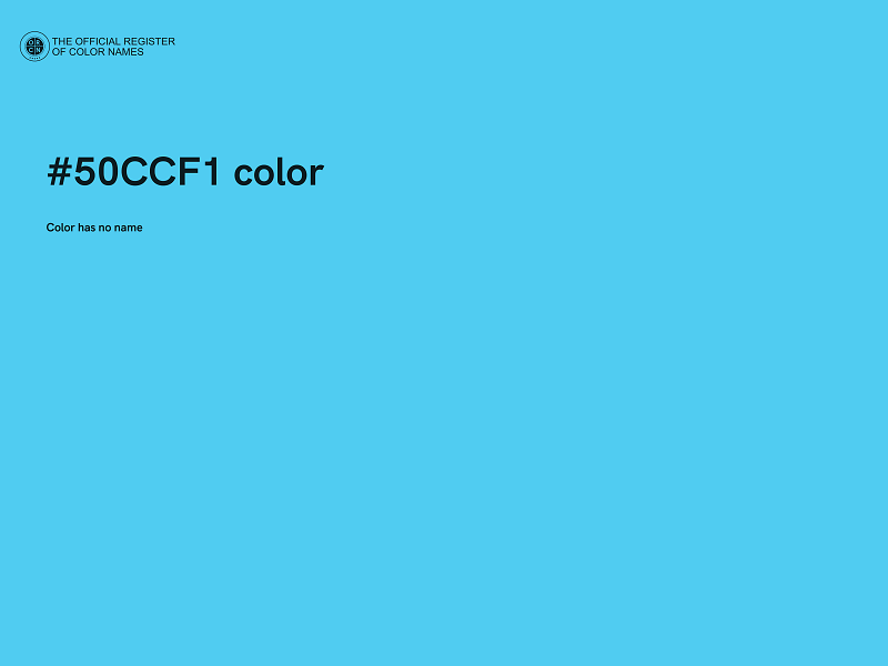 #50CCF1 color image