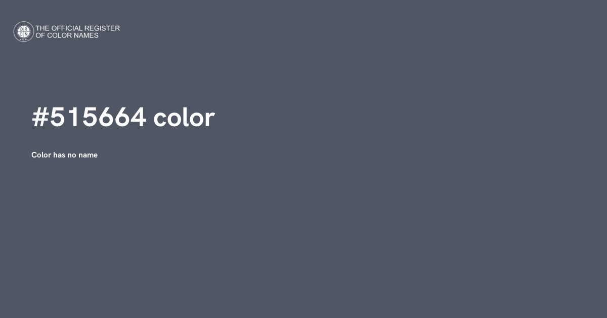 Haast Shale color - #515664 - The Official Register of Color Names