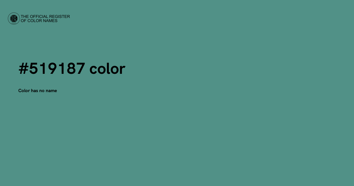 Color #519187 - The Official Register of Color Names