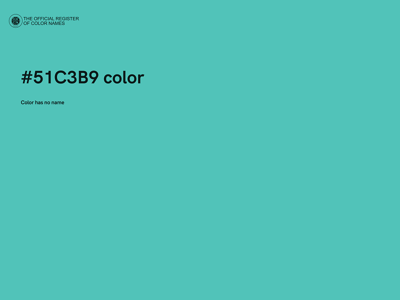 #51C3B9 color image