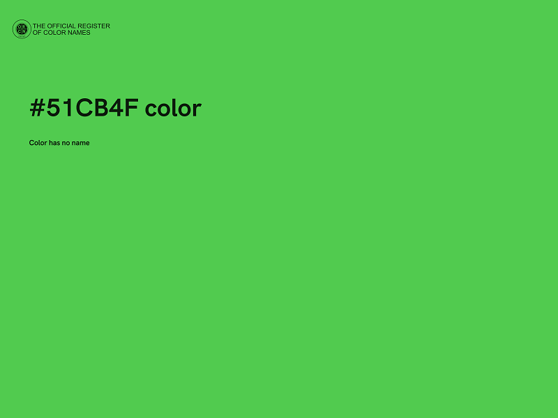 #51CB4F color image