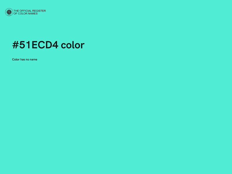 #51ECD4 color image