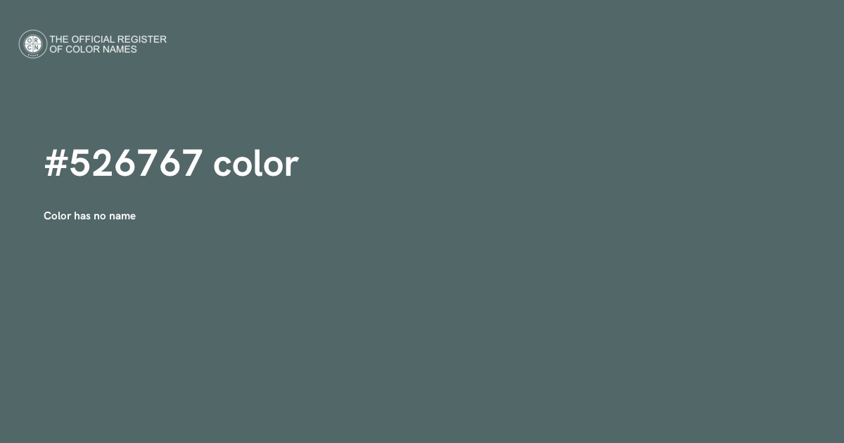 Color #526767 - The Official Register of Color Names
