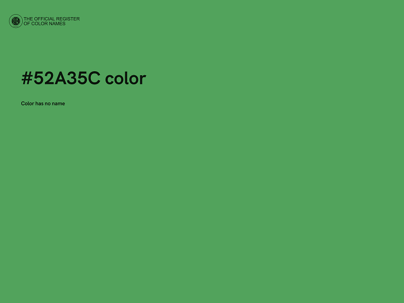 #52A35C color image