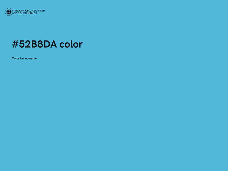 #52B8DA color image