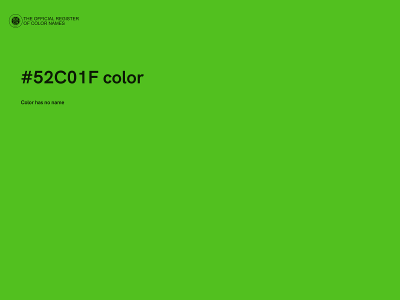 #52C01F color image