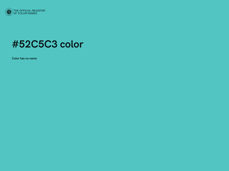 #52C5C3 color image