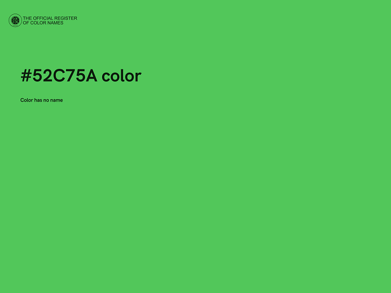 #52C75A color image