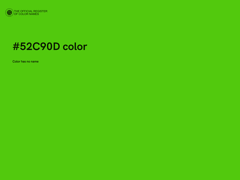 #52C90D color image