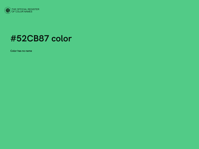 #52CB87 color image