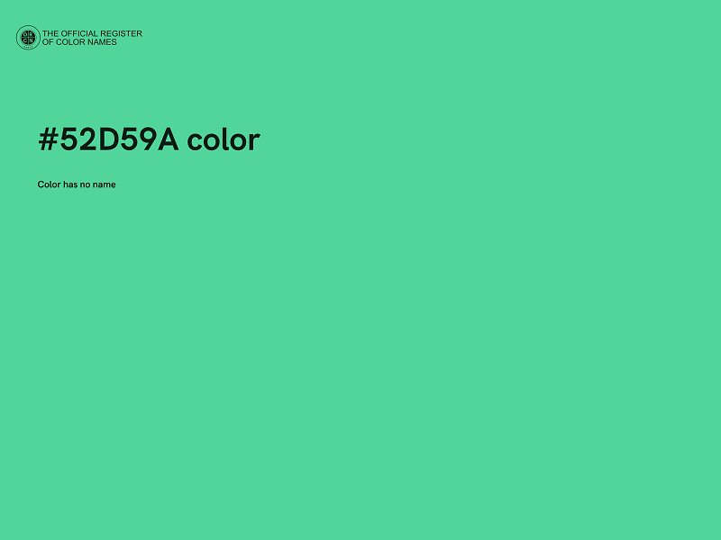 #52D59A color image