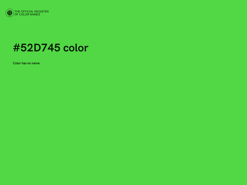 #52D745 color image