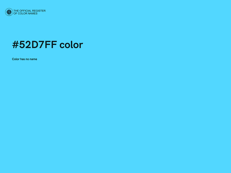 #52D7FF color image