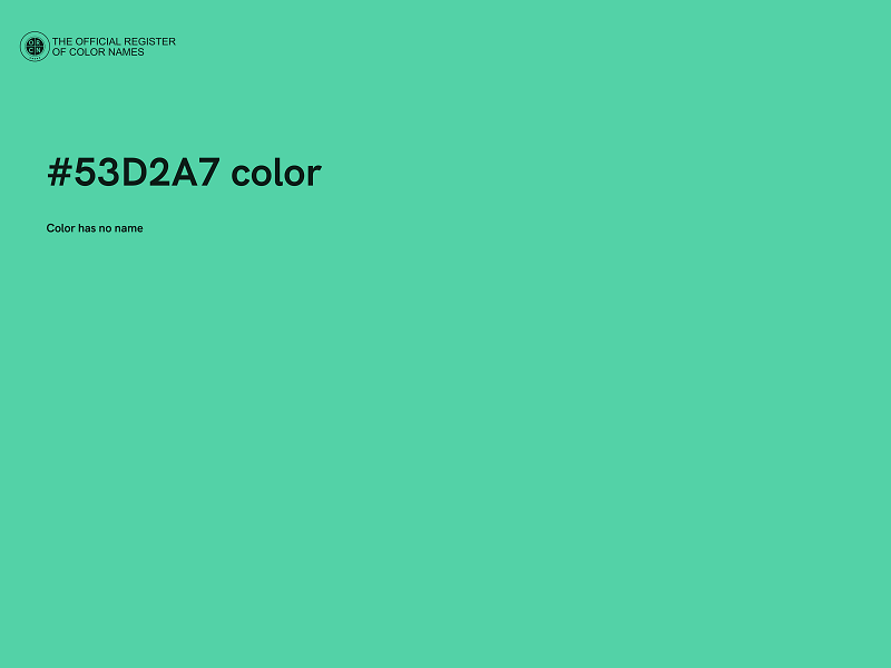 #53D2A7 color image