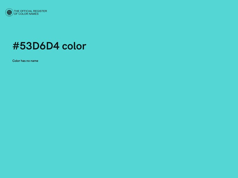 #53D6D4 color image