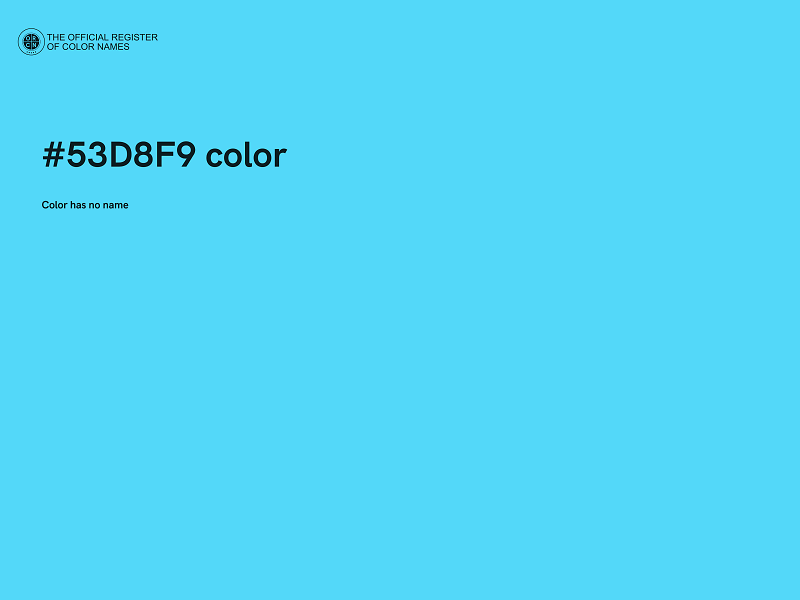 #53D8F9 color image