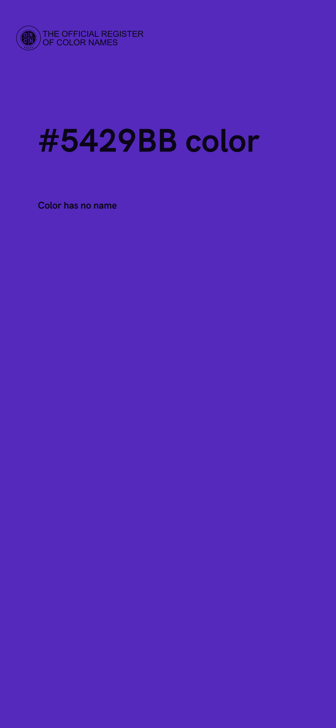 Color #5429BB - The Official Register of Color Names