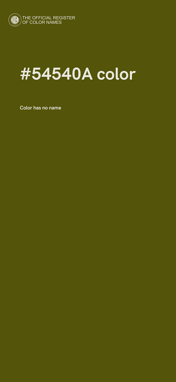Color #54540A - The Official Register of Color Names