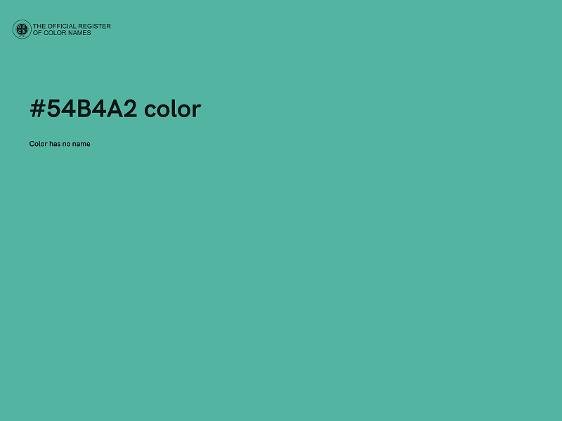 #54B4A2 color image