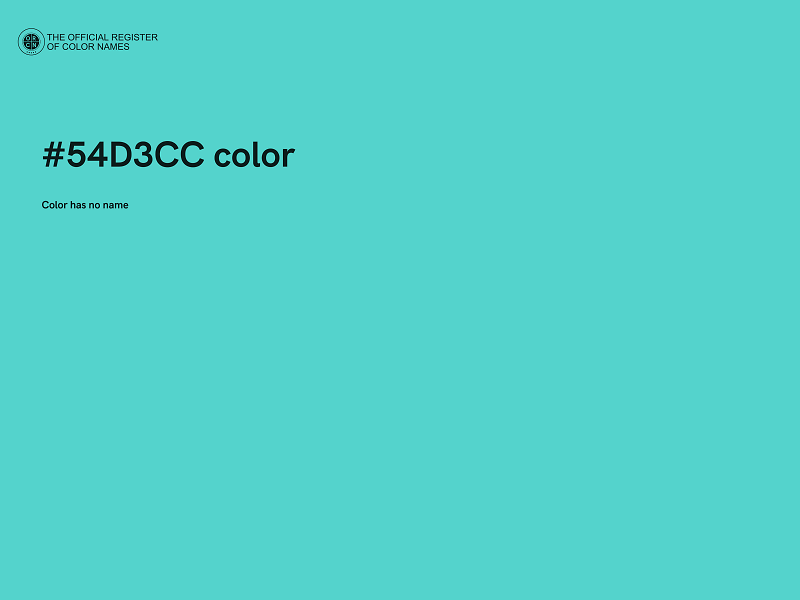 #54D3CC color image