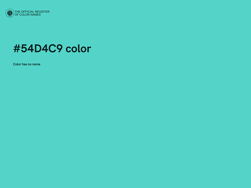 #54D4C9 color image