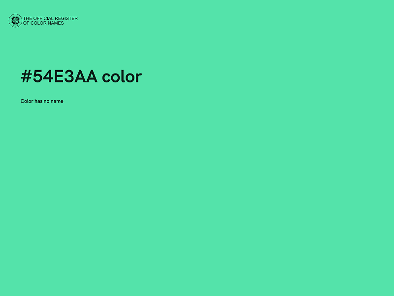 #54E3AA color image