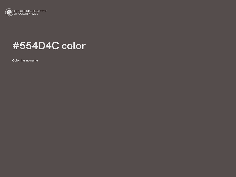 #554D4C color image