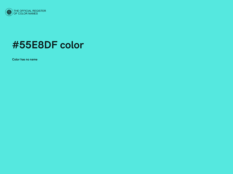 #55E8DF color image