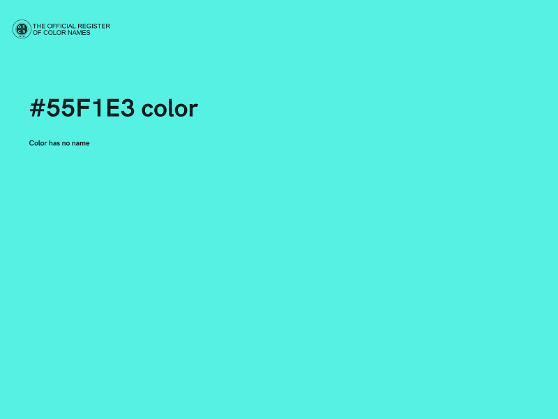 #55F1E3 color image