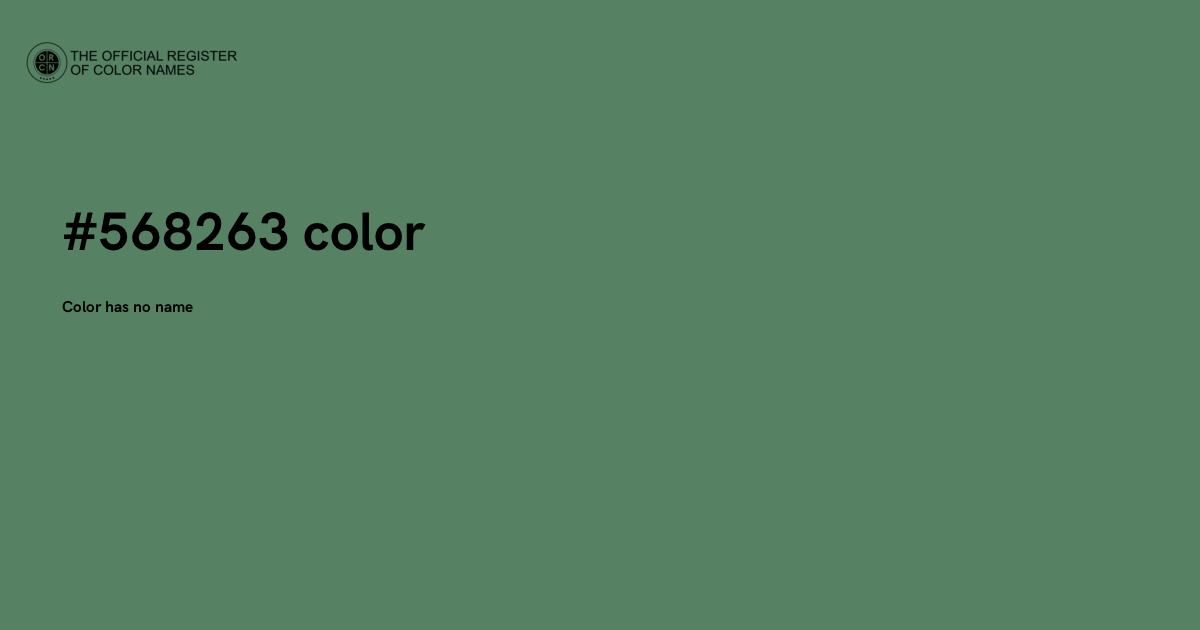 Color #568263 - The Official Register of Color Names