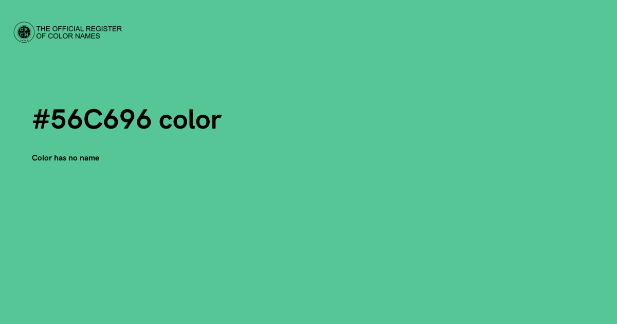 Color #56C696 - The Official Register of Color Names