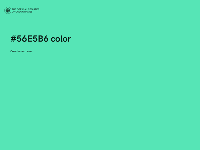 #56E5B6 color image