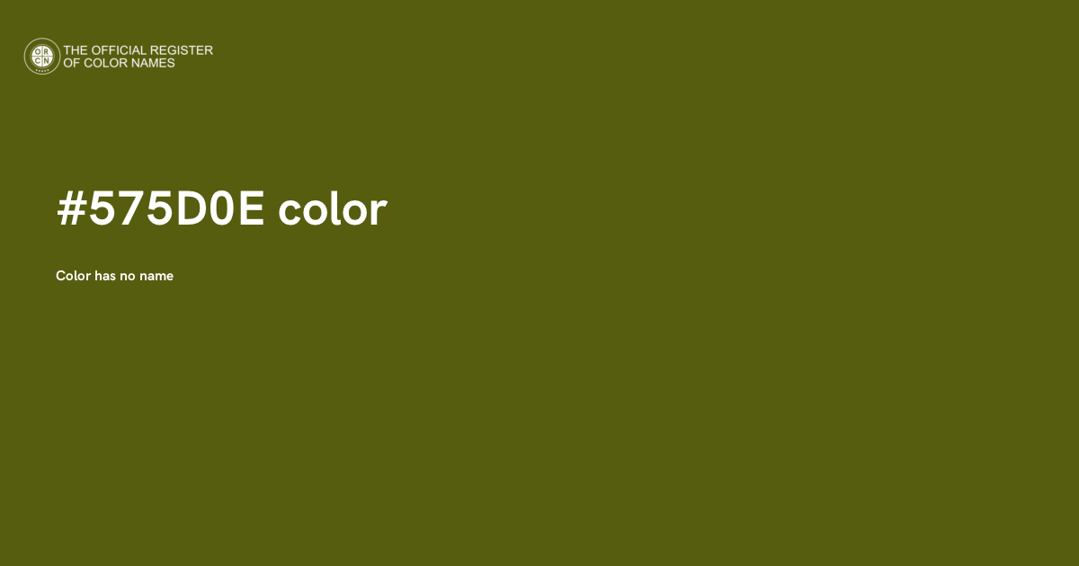 Color #575D0E - The Official Register of Color Names