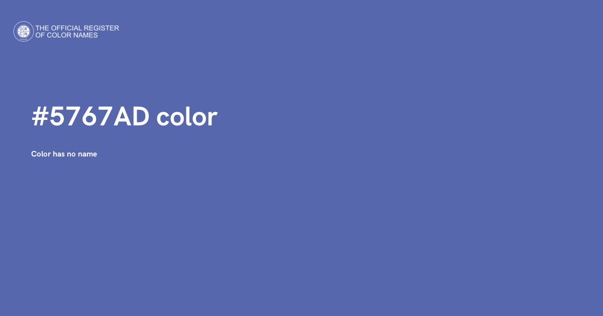 Color #5767AD - The Official Register of Color Names