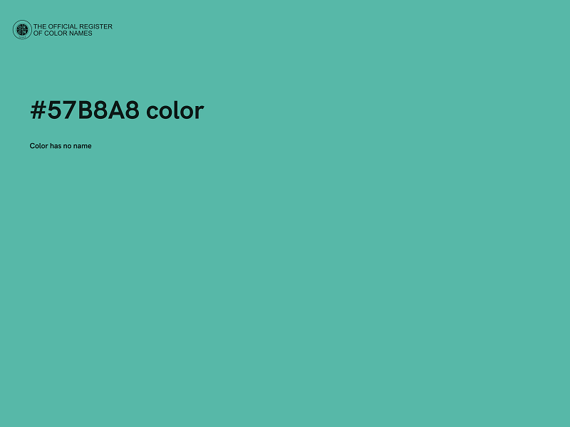 #57B8A8 color image