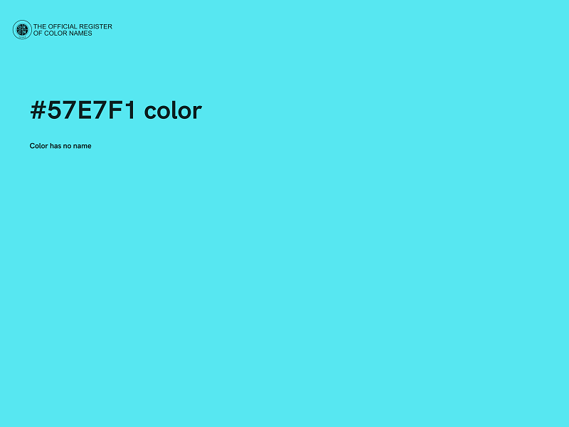 #57E7F1 color image