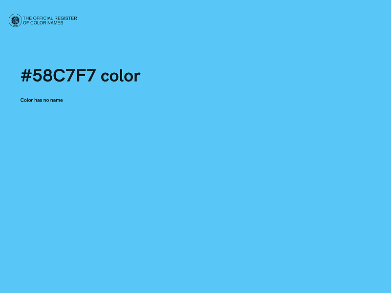 #58C7F7 color image