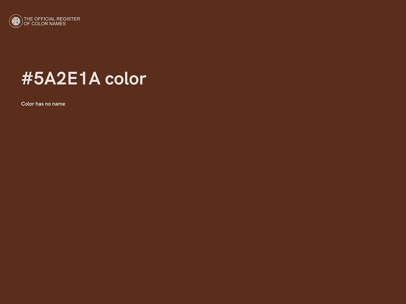 #5A2E1A color image