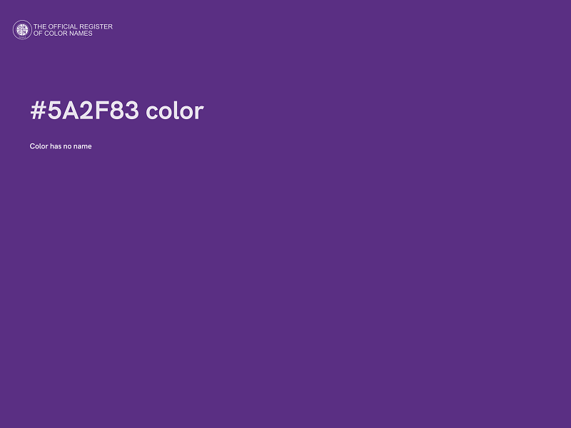 #5A2F83 color image