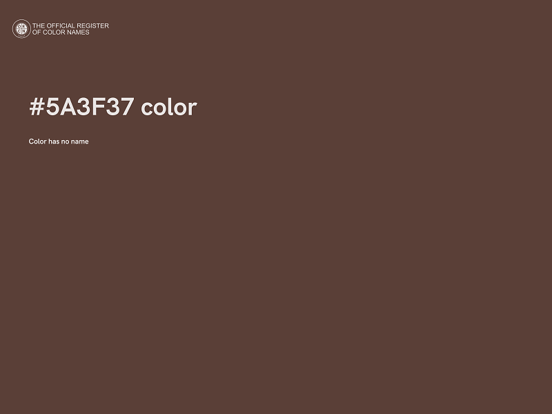 #5A3F37 color image