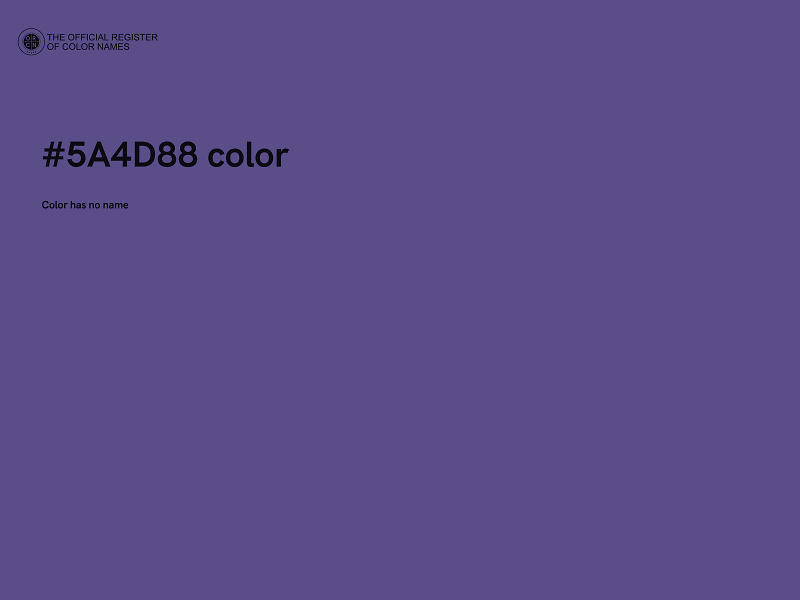 #5A4D88 color image