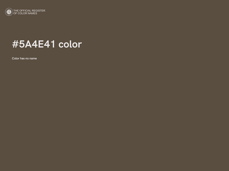 #5A4E41 color image