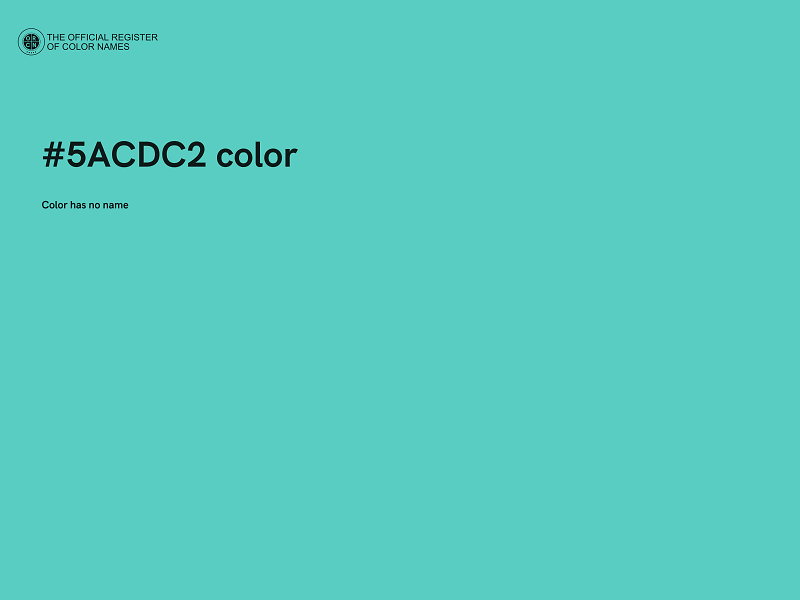 #5ACDC2 color image