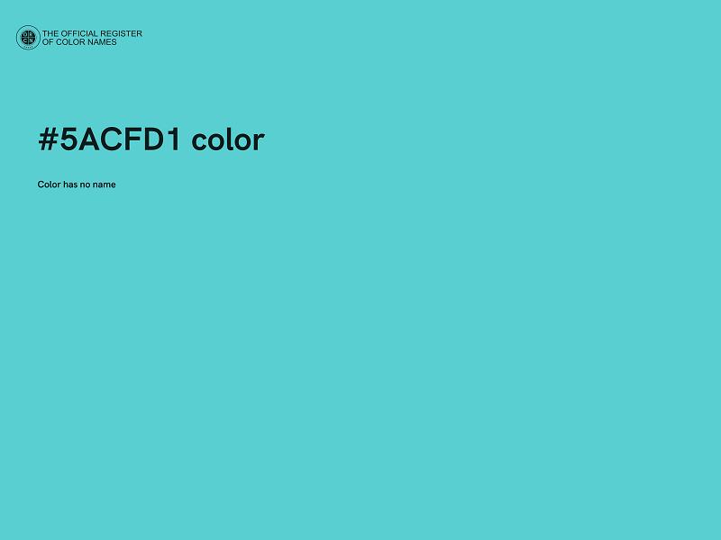 #5ACFD1 color image