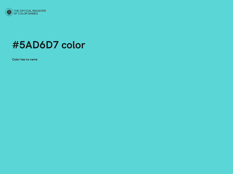 #5AD6D7 color image