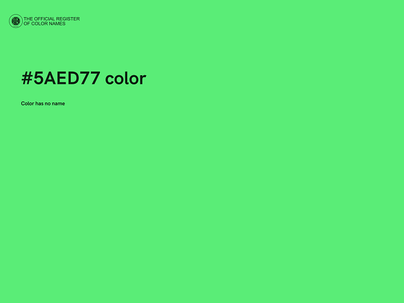 #5AED77 color image