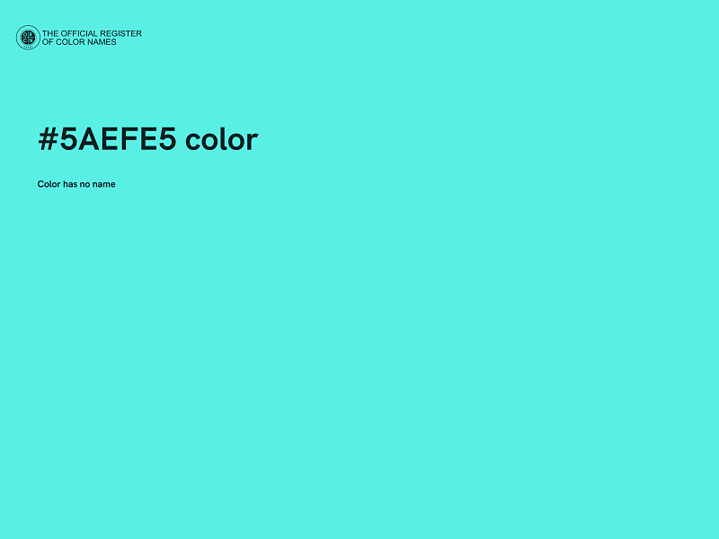 #5AEFE5 color image