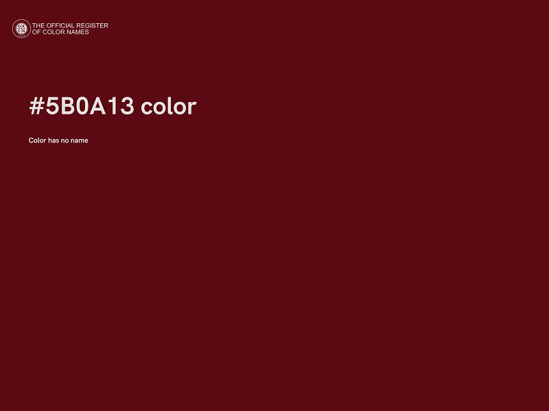 #5B0A13 color image