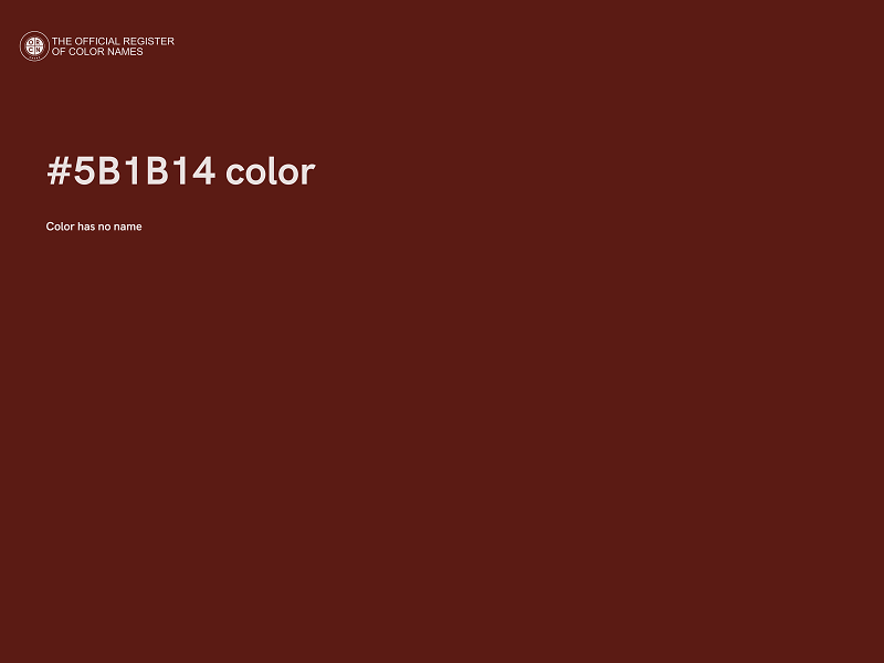 #5B1B14 color image